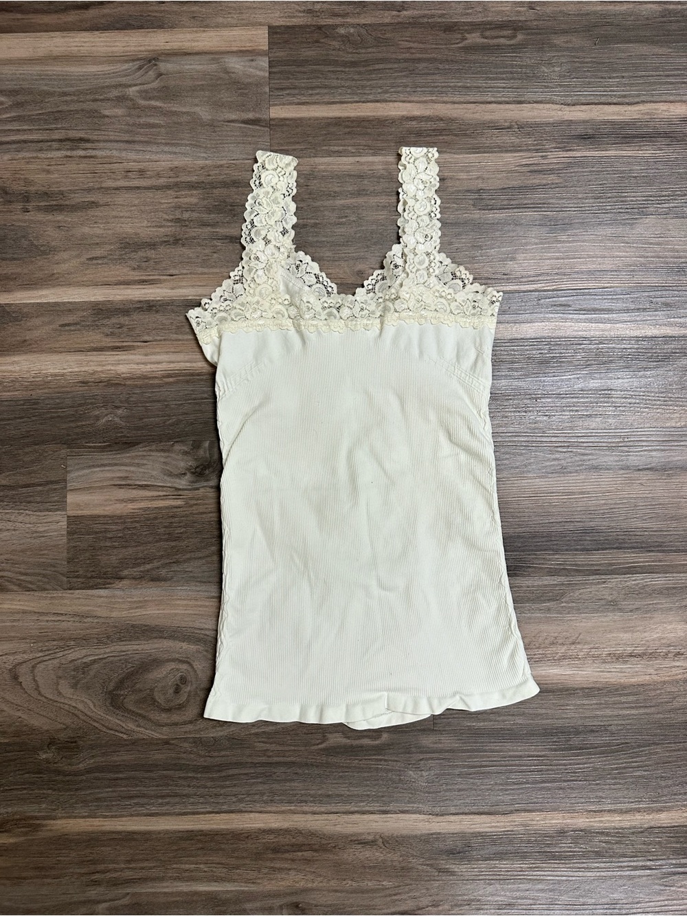 M. Rena Corset Style Lace Ruched Tank Top - Picture 5 of 5